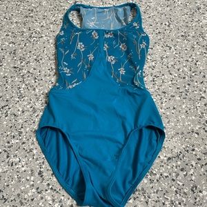 Blue Floral Leotard